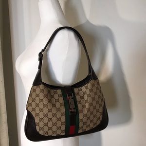 Gucci Monogran Jackie O Hobo 100% AUTHENTIC